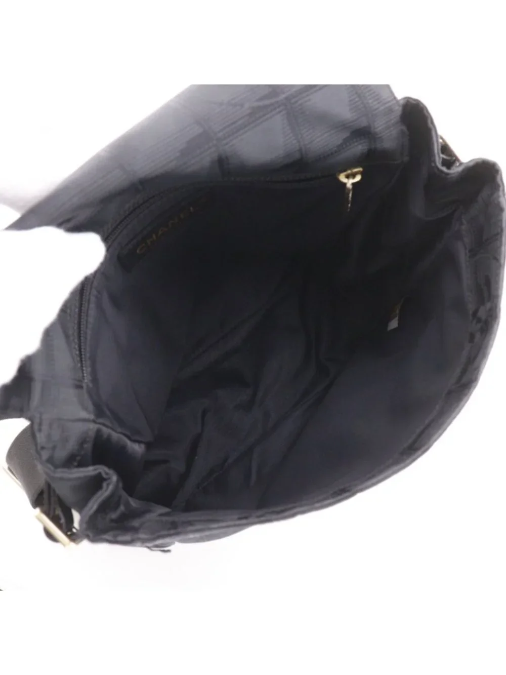 Chanel New Travel Line Nylon Canvas Black Shoulder